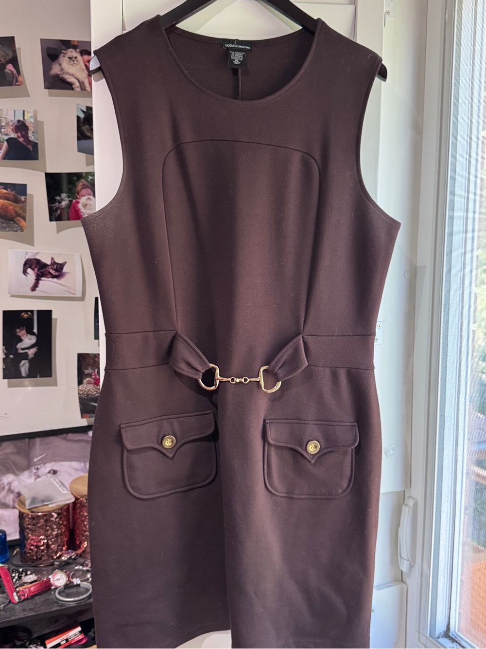 ✨Moda International Chocolate Brown Dress | Equestrian-Inspired Elegance✨